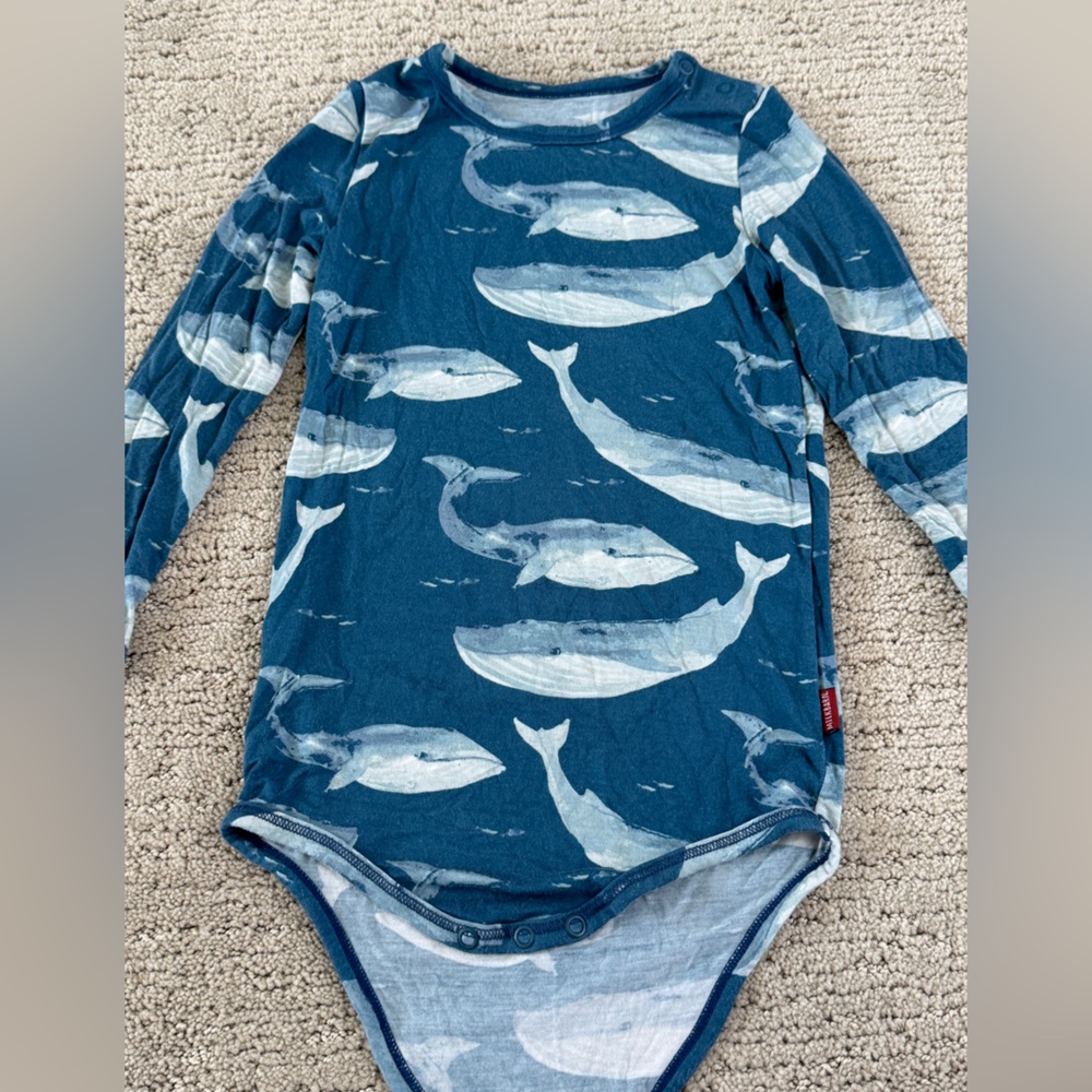 Milkbarn Blue Bamboo Blend Onesie - 18-24M